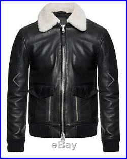 100% Authentic Black Leather All Saints Bardell Jacket Sz Small Mint Condition