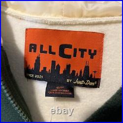 $125 Just Don Sherpa All City Mountain Hoodie Pull Over Quarter Zip Size Small