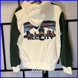 $125 Just Don Sherpa All City Mountain Hoodie Pull Over Quarter Zip Size Small