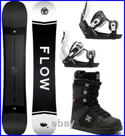 2021 FLOW Gap 162 WIDE Mens Snowboard Package+Flow Bindings+DC Phase Boots NEW