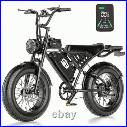 2500W 20 Fat Tire Adult Electric Bike 33MPH 48V 20AH Mountain Off-Road Ebike