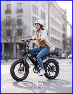 2500W 20 Fat Tire Adult Electric Bike 33MPH 48V 20AH Mountain Off-Road Ebike