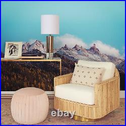 3D Tree Mountain Snow Cloud Sky Self-adhesive Removeable Wallpaper Wall Mural1