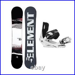 5th Element Grid Stealth 3 Snowboard Package with White/Black Bindings