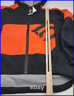 ADIDAS FIVE TEN All-Mountain Rain Jacket HT9605 Black/Orange Mens Size Small New