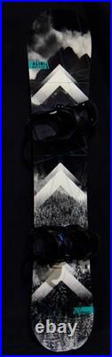 Alibi Motive Snowboard Size 163w CM With Burton Large Bindings