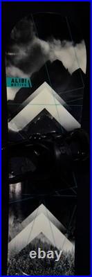 Alibi Motive Snowboard Size 163w CM With Burton Large Bindings