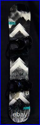 Alibi Motive Snowboard Size 163w CM With Burton Large Bindings