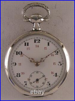 All Original 120 Years Old Chronometer Swiss Silver Pocket Watch MINT Serviced