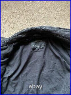 All Saints HABANERO Leather jacket Size Large Black Mint Condition