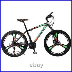 All Terrain Mountain Bike 26 Wheels 21 Speed Dual Brakes Women Mens Bicycle MTB