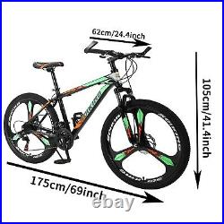 All Terrain Mountain Bike 26 Wheels 21 Speed Dual Brakes Women Mens Bicycle MTB