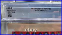 Amazing Spider-Man #166 CGC 9.0? White Pages! Lizard/Stegron Case #4649151