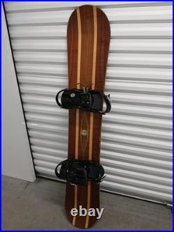 Arbor A Frame 158cm Snowboard Rossignal Battle Bindings Mens Sz Large