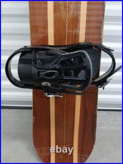 Arbor A Frame 158cm Snowboard Rossignal Battle Bindings Mens Sz Large