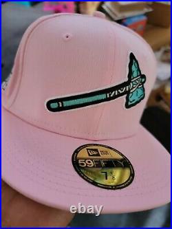 Atlanta Braves Hat 2021 All Star Game Pink Clear Mint Brim New Era Club 7 1/8