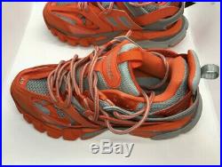 Balenciaga Red Orange Grey Track Sneakers Size Men EU 43 / US 9.5 MINT OG ALL