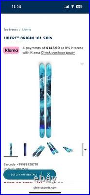 Brand newithsealed Liberty origin 101 (Men's) skis, 182cm
