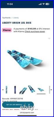 Brand newithsealed Liberty origin 101 (Men's) skis, 182cm
