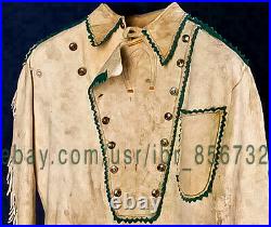 Buckskin War Shirt fringe suede Leather for Native American and Mountain Man