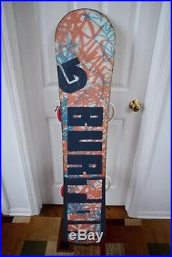 Burton Blunt Snowboard Size 146 CM With Medium Flux Bindings