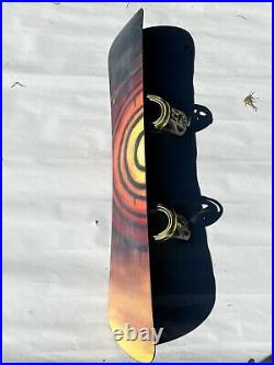 Burton Snowboard Custom 158cm with Cartel Large Bindings and Board Bag