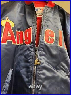 California Angels MLB Starter 80s Satin Bomber Jacket Size XL Mint Tony Mattia