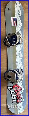 Coors Light K2 Snowboard with Burton Bindings (size Large) NEVER BEEN USED