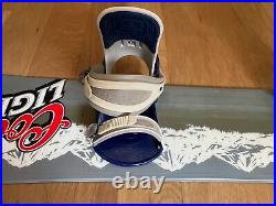 Coors Light K2 Snowboard with Burton Bindings (size Large) NEVER BEEN USED