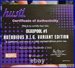 Deadpool #1 Marvel 2023 Biggie Notorious BIG Hustl variant Comic 9.8 CGC MINT