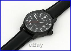 FORTIS Flieger Cockpit Automatic All Black Mens Wrist Watch Mint Condition