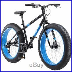 Fat Tire Mountain Bike For Men Adults 26in 7 Speeds Bicycle Riding All Terrain