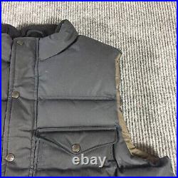 Filson Vest Mens XL Black Goose Down Puffer Cruiser Waxed Oil Outdoors Hiking