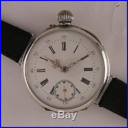 Great Silver CASE ALL Original Serviced Hi Grade 15J 1900 Swiss Wrist Watch MINT