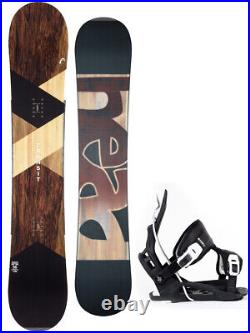 HEAD Transit 159 cm WIDE Mens All Mountain Snowboard+Flow Alpha Bindings NEW