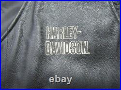 Harley-Davidson 2XL HOMETOWN Leather Vest w Embroidered Wings 97169-07VM MINT