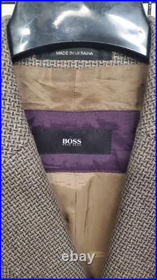 Hugo Boss Cashmere Wool Coat Men 42R Overcoat Stratus MINT