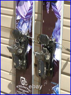 ICELANTIC Nomad SFT All-Mountain SKIS 168cm Rossi Bindings Art by Travis PARR