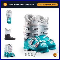 Junior All-Mountain Touring Ski Boots, Warm & Comfortable, 4 Buckles, Light Blue