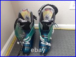 LANGE FLUID 90 Alpine Downhill Ski Boots Teal Blue Men's MP 30.5 #S119