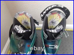 LANGE FLUID 90 Alpine Downhill Ski Boots Teal Blue Men's MP 30.5 #S119