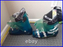 LANGE FLUID 90 Alpine Downhill Ski Boots Teal Blue Men's MP 30.5 #S119