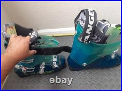LANGE FLUID 90 Alpine Downhill Ski Boots Teal Blue Men's MP 30.5 #S119