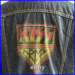Levi's Denim Jacket Kiss Army Men Small 70507-4811 Indigo Blue Mint Condition