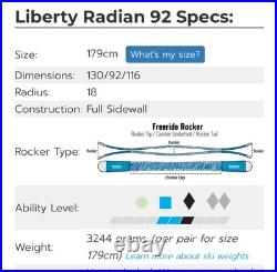 Liberty Radian 92 Ski, 179cm! $749.99 BRAND NEW Skis Liberty Radian 92 Ski, 179cm! $749.99 BRAND NEW Skis