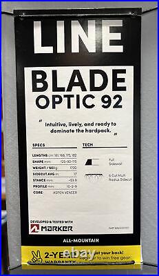 Line Blade Optic 92 Men's 2023 All-mountain 175 cm Ski