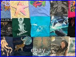 Lot of 15 VTG 90s Nature Mountain Animals Human-i-tees Reseller Bundle Size XL