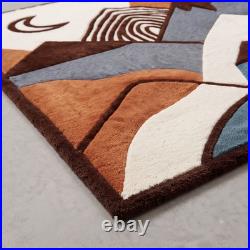 Luxurious Abstract Modern Mountain Area Rug Handmade Wool Floor Carpet RS Rugs