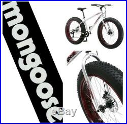 MONGOOSE Malus BIG FAT TIRE Mountain Bike 7-Speed 26 Men's All Terrain SILVER