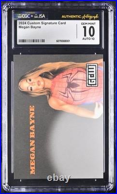 Megan Bayne 2024 Autograph GrayBlur Custom Spider-Man CGC 10 Gem Mint JSA Auto